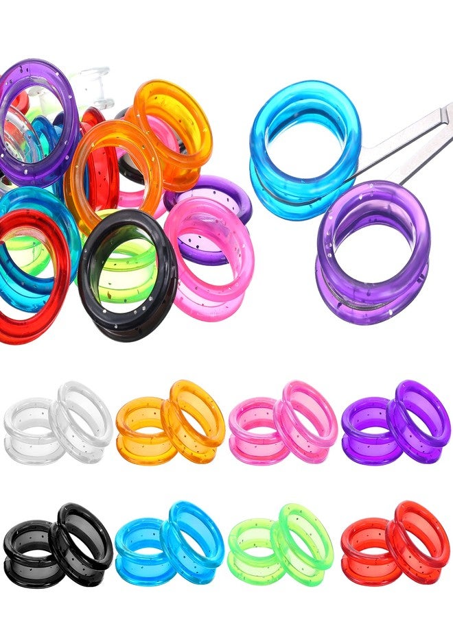 Eldraqth 24 Pcs Silicone Scissors Finger Rings Soft Silicone Scissors for Pet Grooming Scissor Accessories for Animal Hair Cutting Thumb Inserts Finger Protector Ring for Professional Barber - Image 1